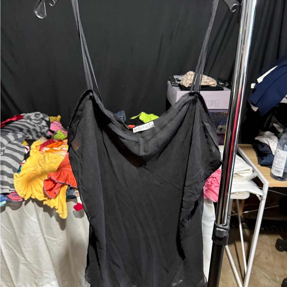 Chic Black Camisole Top